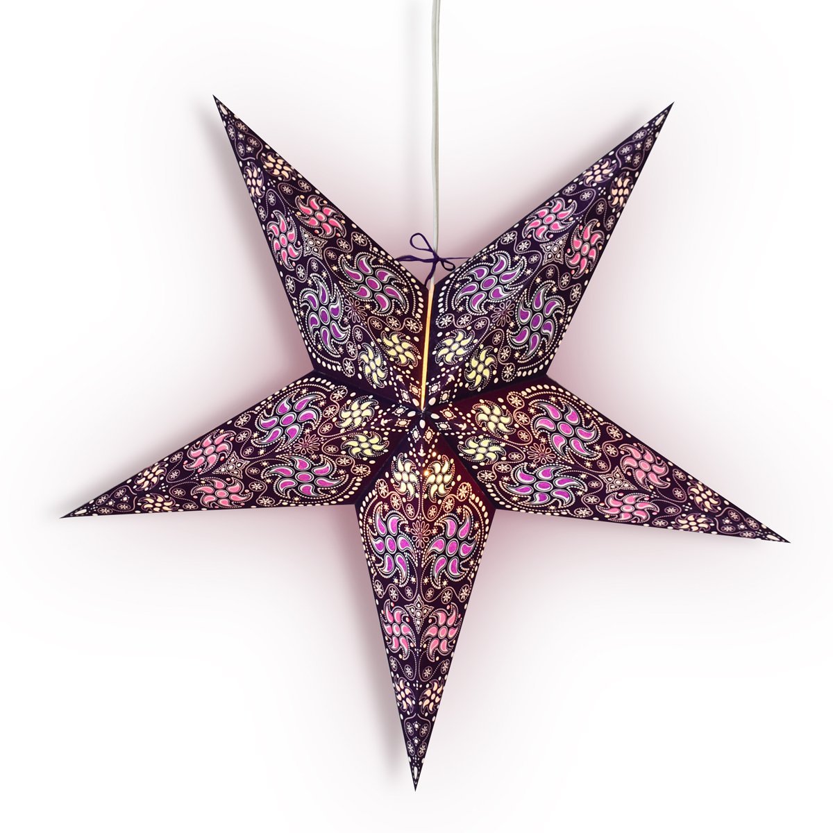 24&quot; Purple Winds Paper Star Lantern, Hanging Wedding &amp; Party Decoration - LunaBazaar.com - Discover. Decorate. Celebrate.