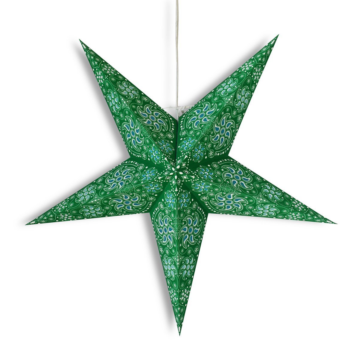 24 Inch Green Winds Paper Star Lantern, Hanging Wedding &amp; Party Decoration