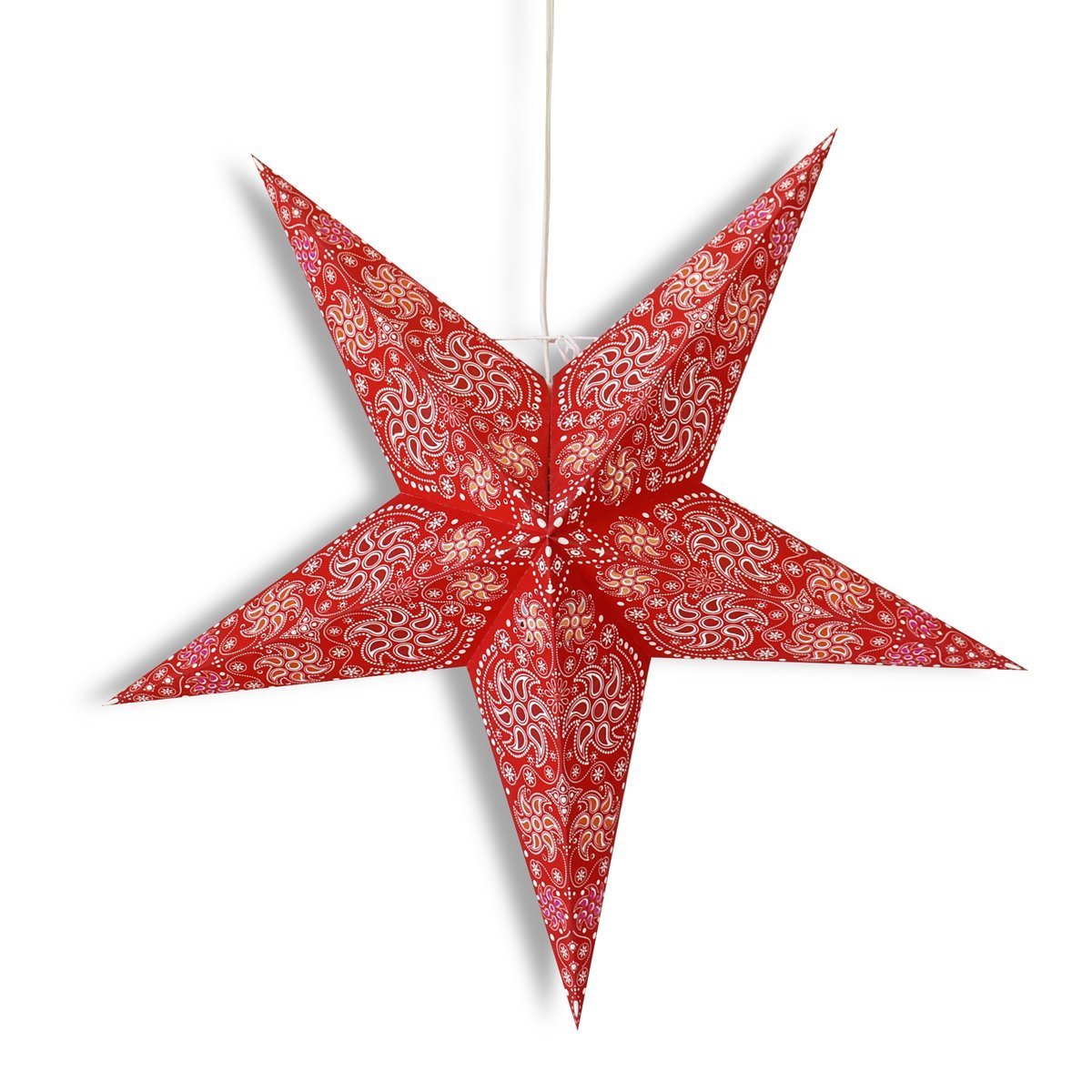 24 Inch Red Winds Paper Star Lantern, Hanging Wedding &amp; Party Decoration