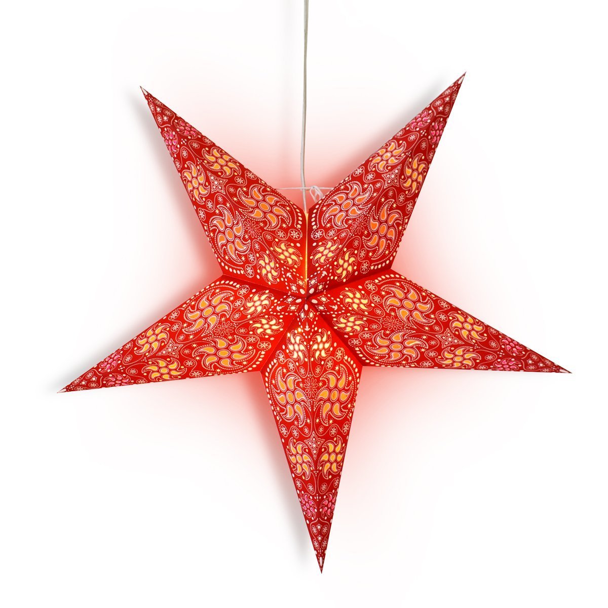 24&quot; Red Winds Paper Star Lantern, Hanging Wedding &amp; Party Decoration - LunaBazaar.com - Discover. Decorate. Celebrate.