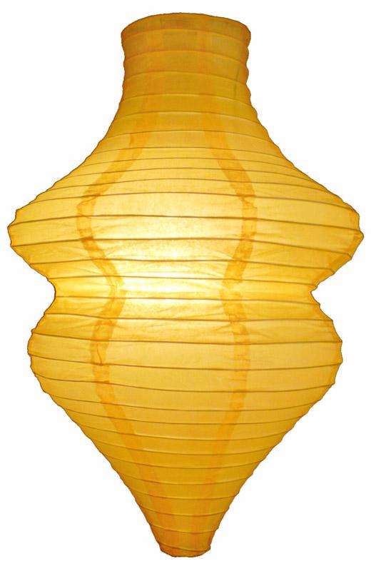 Yellow Beehive Unique Shaped Paper Lantern, 10-inch x 14-inch - Luna Bazaar | Boho &amp; Vintage Style Decor